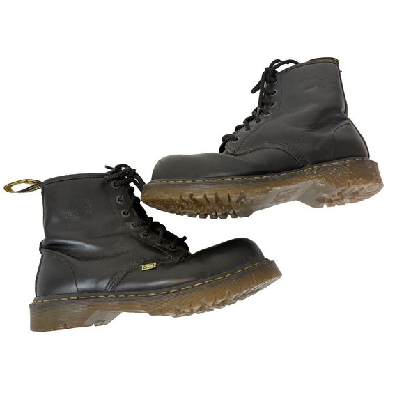 Dr. Martens Industrial Steel Toe Work Boots Black Leather Men’s US 9 UK 8 - Picture 13 of 13